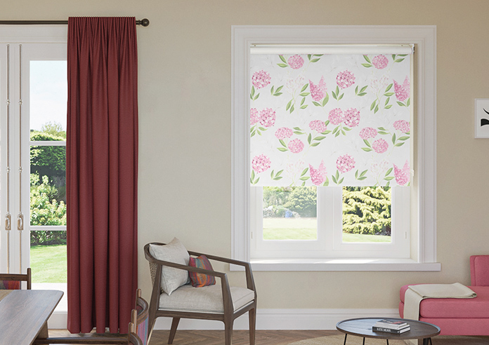 Hydrangea, Rosewood - Twist&Fit Roller Blind - Image 3